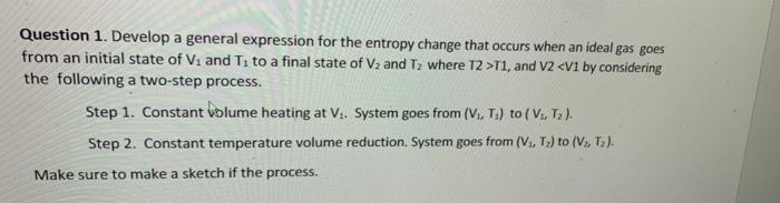 Solved Question 1. Develop a general expression for the | Chegg.com
