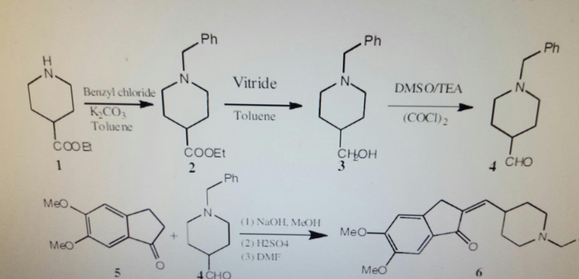 Solved Ph Vitride DMSO/TEA N Toluene (COC)2 ့ 0979 Benzyl | Chegg.com