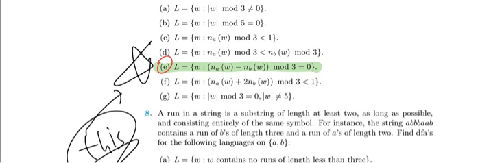 Solved A L W Mod 3 0 B L W W Mod 5 0