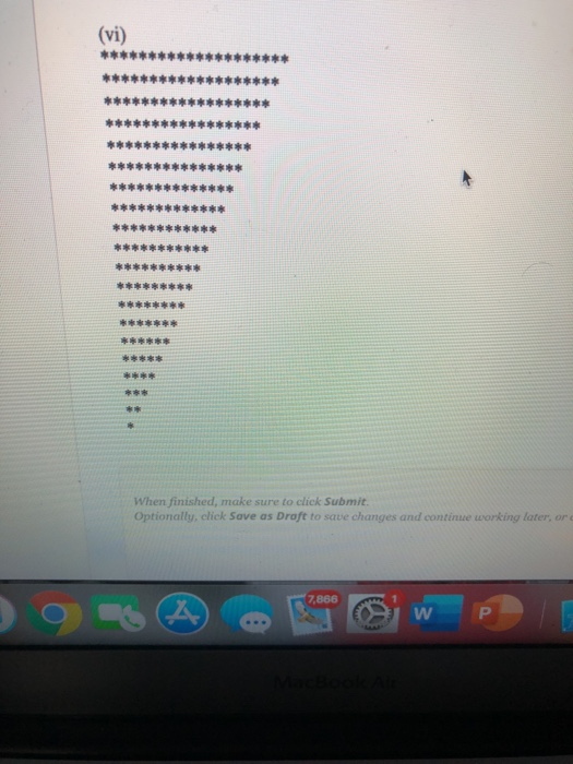 Solved Problem 1(Star patterns): Write a program using loops | Chegg.com