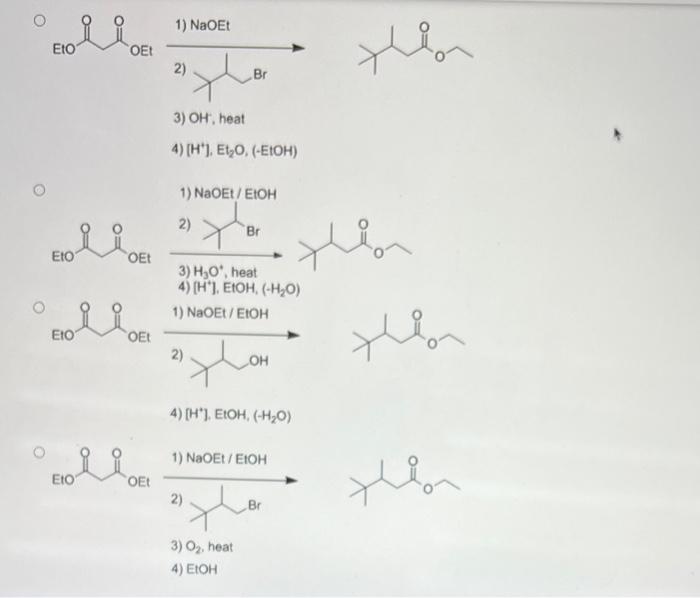 Solved Starting with diethyl malonate and using any other | Chegg.com