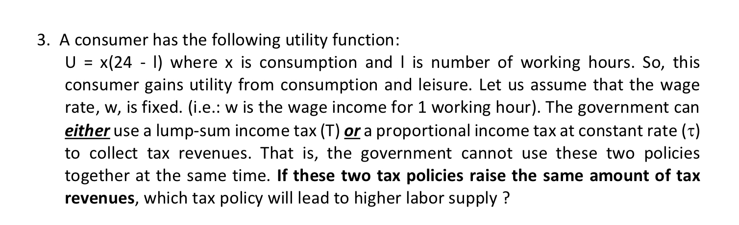 Solved A consumer has the following utility | Chegg.com