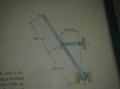 Solved The 4-kg uniform rod ABD is attached to the chunk BC | Chegg.com