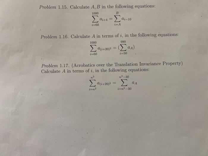 Solved Problem 1.15. Calculate A, B In The Following | Chegg.com