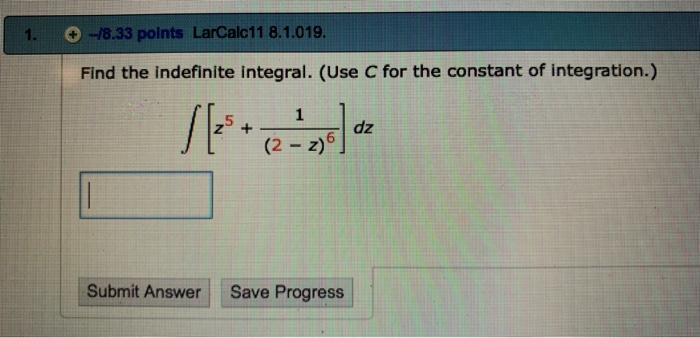 Solved 18.33 points LarCalc11 8.1.019. 1. Find the | Chegg.com