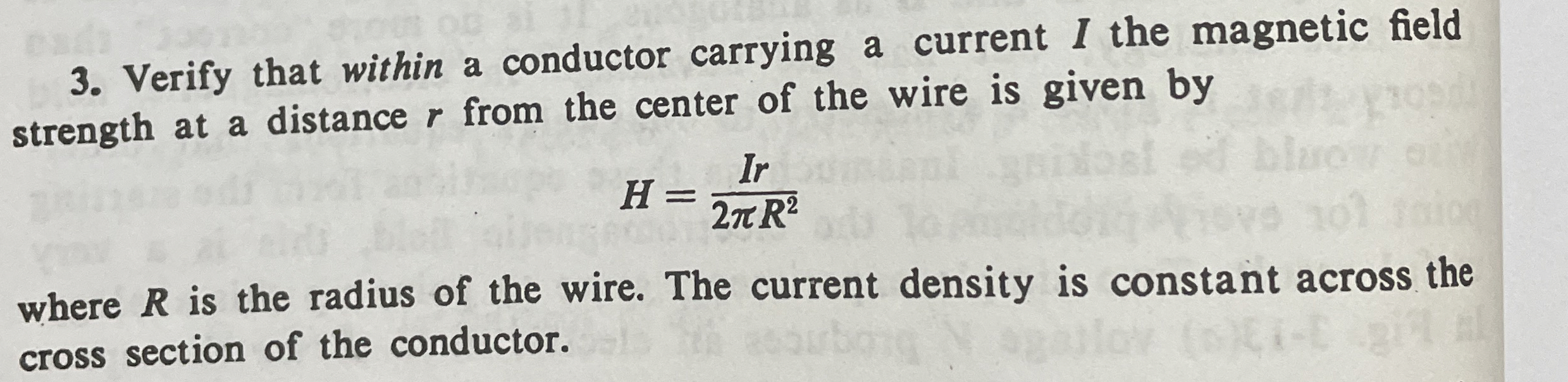 Solved Verify that within a conductor carrying a current I | Chegg.com
