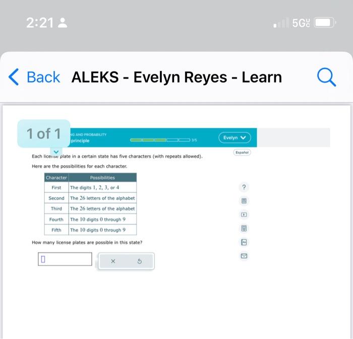 Solved Each liceurer plate in a certain state has five
