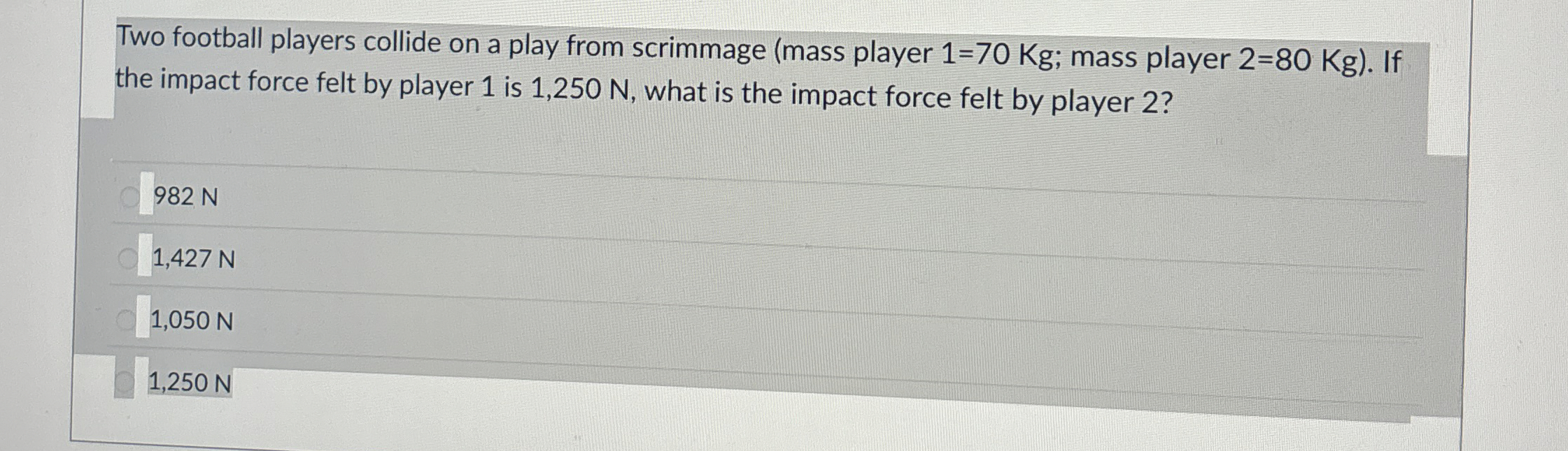 Solved Two football players collide on a play from scrimmage | Chegg.com