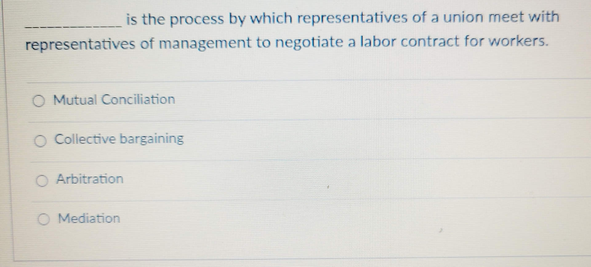 Solved q, is the process by which representatives of a | Chegg.com