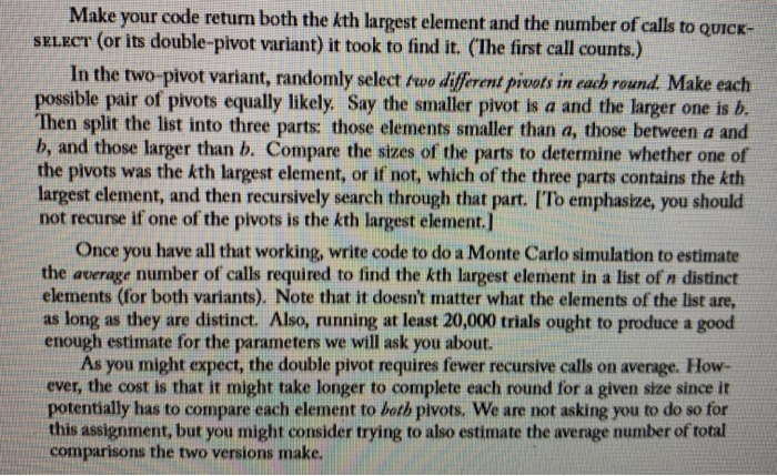 Solved Randomness Can Be Used To Improve The Performance Of Chegg