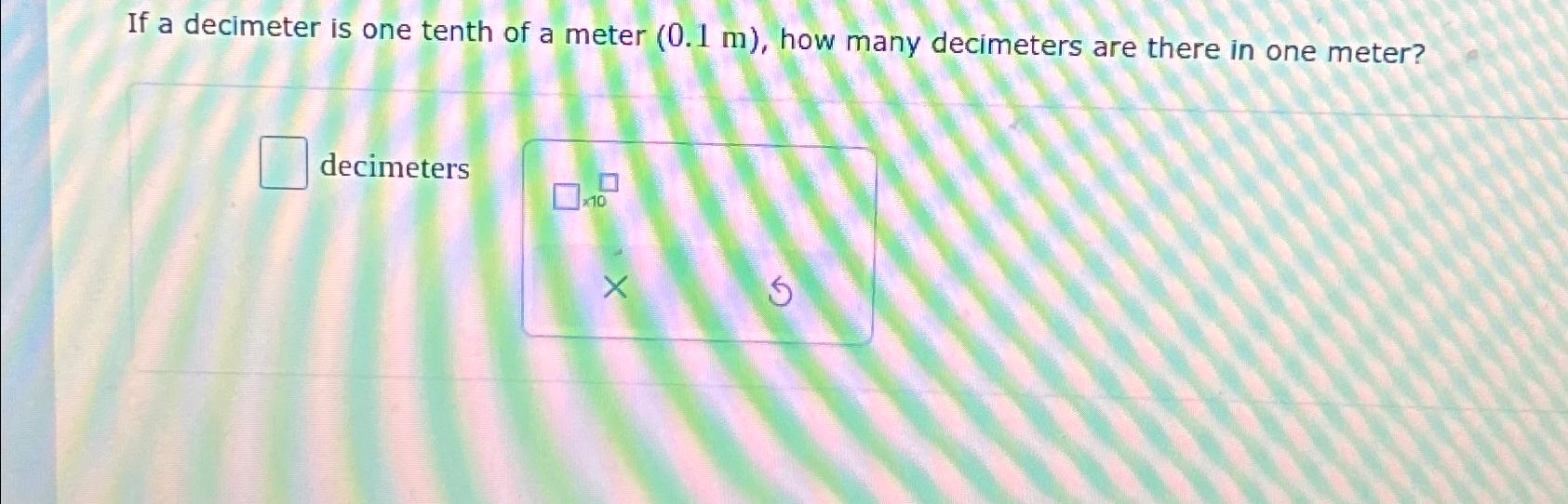 Meter decimeter clearance