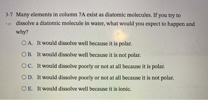 Solved Imagine 1000 unique diatomic molecules are allowed to