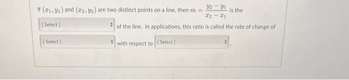 If (x1,y1) and (x2,y2) are two distinct points on a | Chegg.com