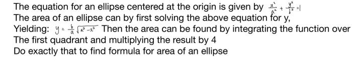 Solved The equation for an ellipse centered at the origin is | Chegg.com