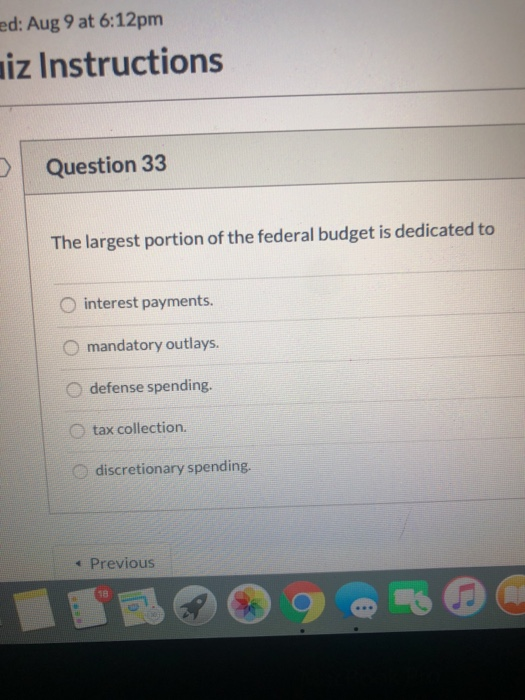Solved ed: Aug 9 at 6:12pm iz Instructions Question 33 The | Chegg.com