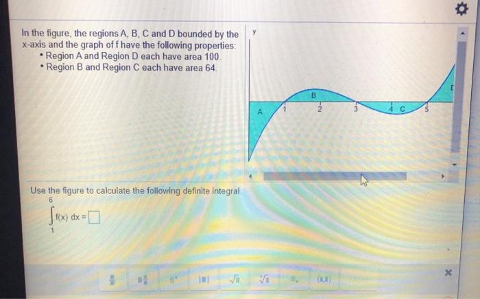 Solved In the figure, the regions A, B, C and D bounded by | Chegg.com