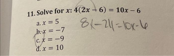 4x 6 )- 2x =( x 6 )  10