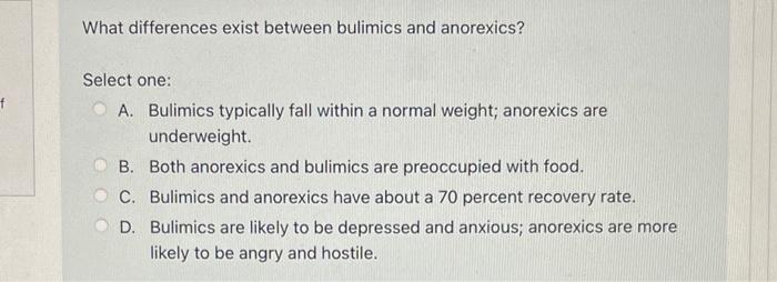 anorexics and bulimics