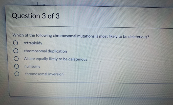 Solved Question 2 of 3 A base change mutation occurs within | Chegg.com