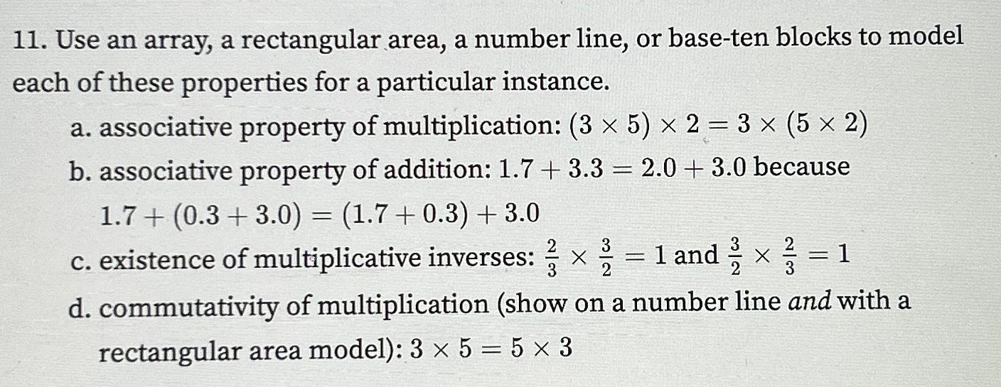 Solved Use an array, a rectangular area, a number line, or | Chegg.com