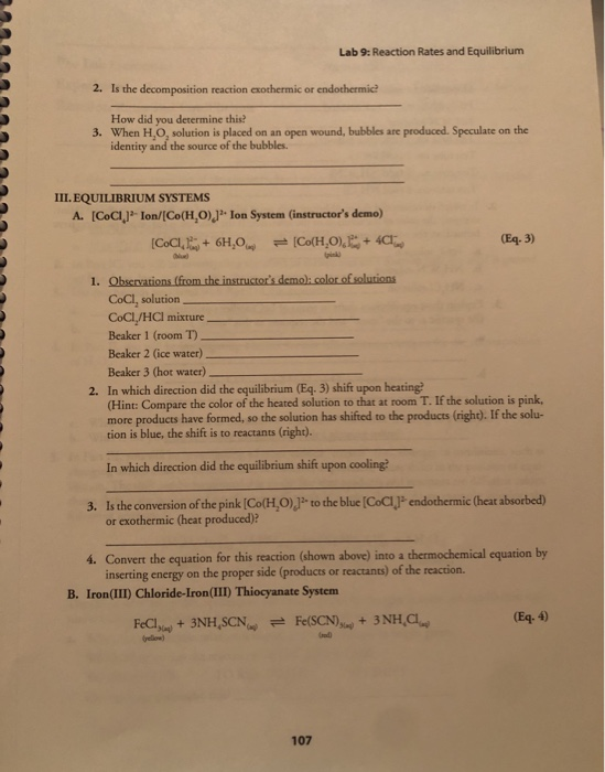 Solved 1. FACTORS THAT AFFECT THE RATE OF A CHEMICAL | Chegg.com