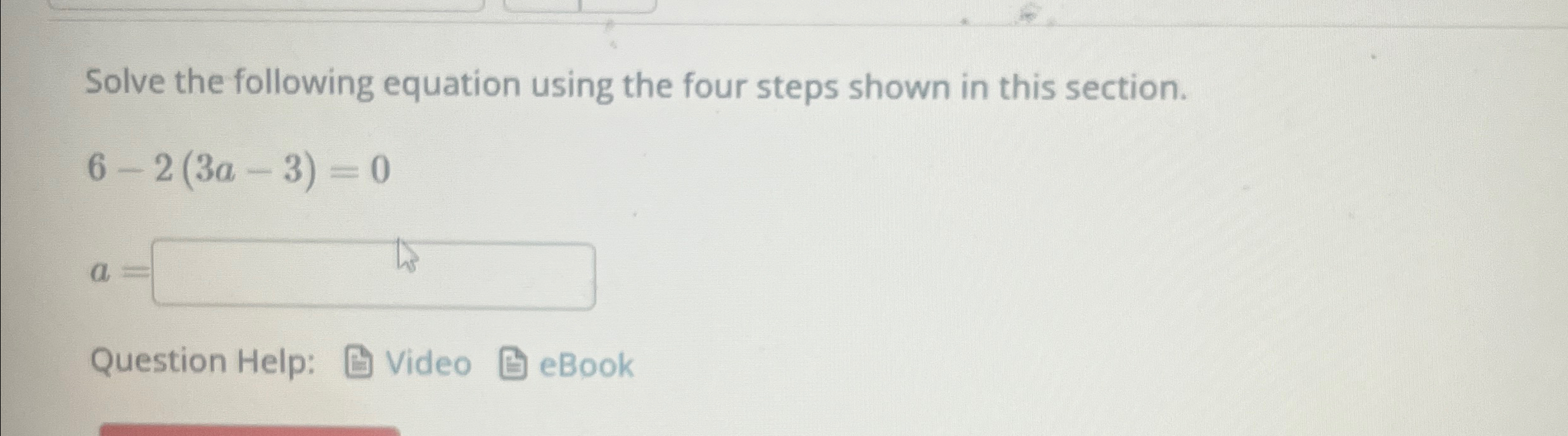 Solved Solve the following equation using the four steps | Chegg.com