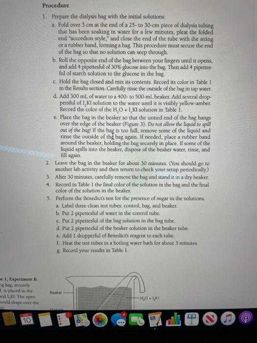 Solved Diffusion and Osmosis Experiment B. Diffusion of | Chegg.com