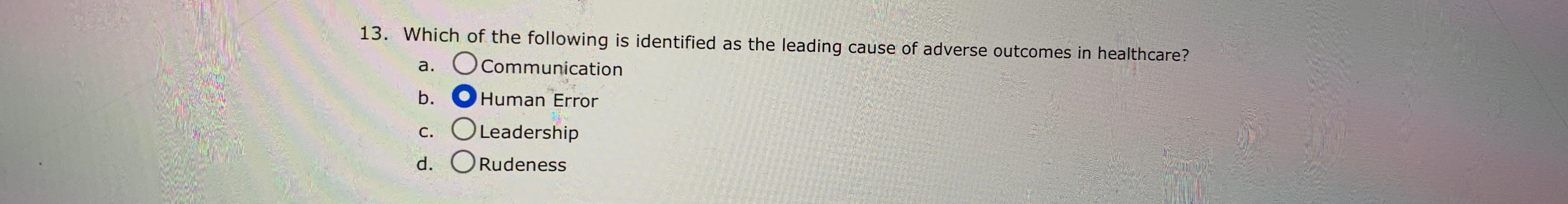 Solved Which of the following is identified as the leading | Chegg.com