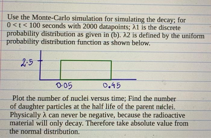 Use the Monte-Carlo simulation for simulating the | Chegg.com