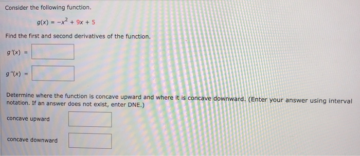 Solved Consider the following function. g(x) = -x2 + 9x + 5 | Chegg.com