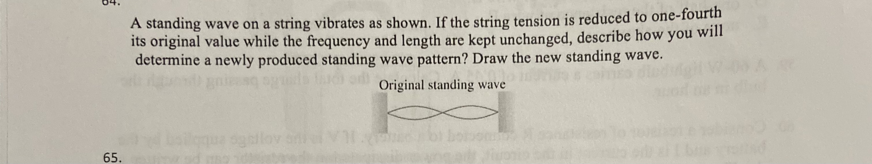Solved A standing wave on a string vibrates as shown. If the | Chegg.com