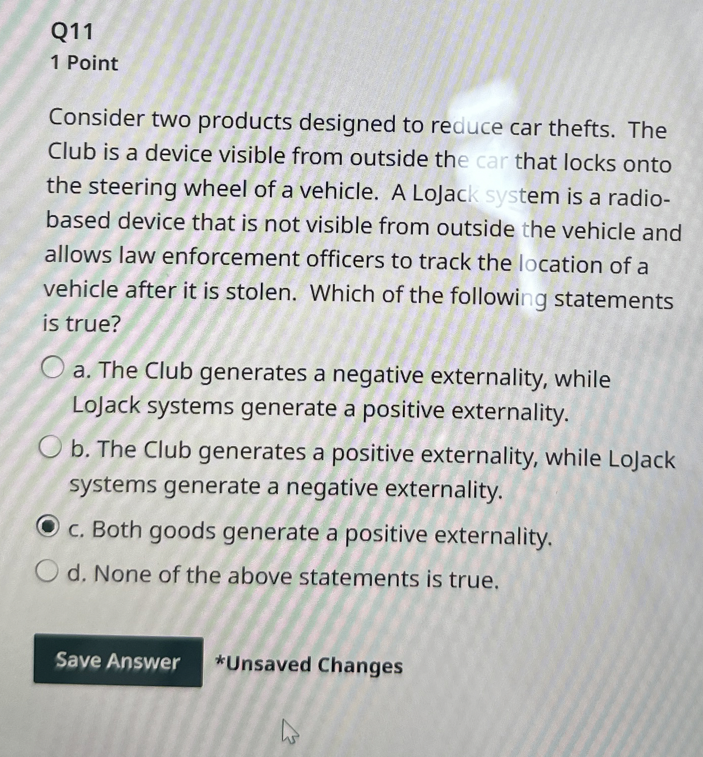 Solved Q111 ﻿PointConsider two products designed to reduce