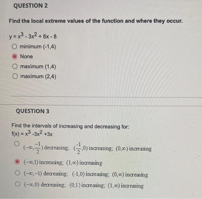 Solved Find the local extreme values of the function and | Chegg.com