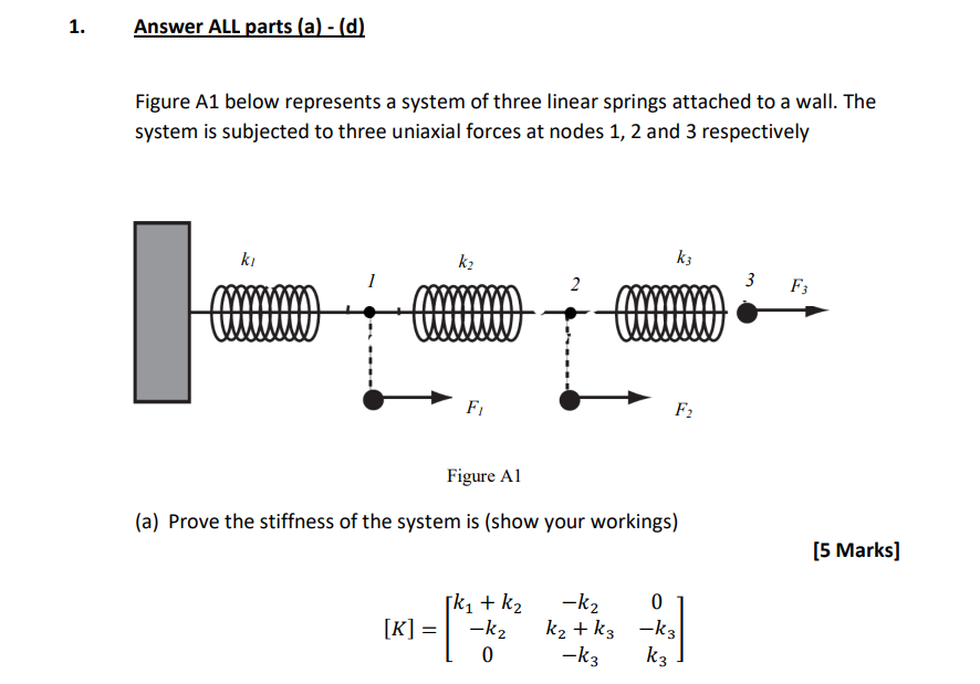 Solved Answer ALL parts (a) - (d)Figure A1 ﻿below represents | Chegg.com