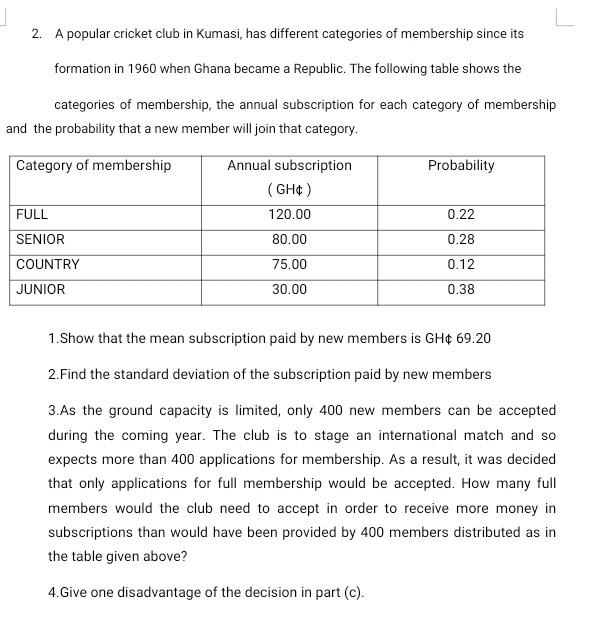 Memberships – Formation