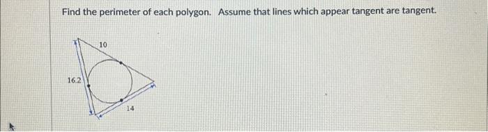 Solved Find the perimeter of each polygon. Assume that lines | Chegg.com