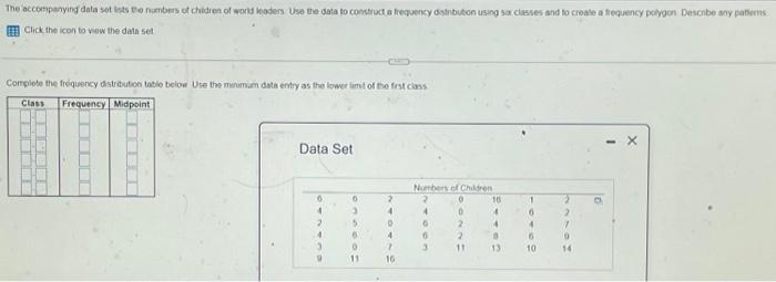 Solved The accompanying data set lists the numbers of | Chegg.com