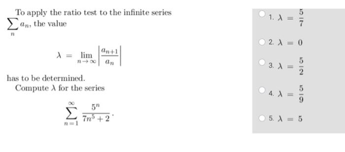 Solved To apply the root test to an infinite series On the | Chegg.com