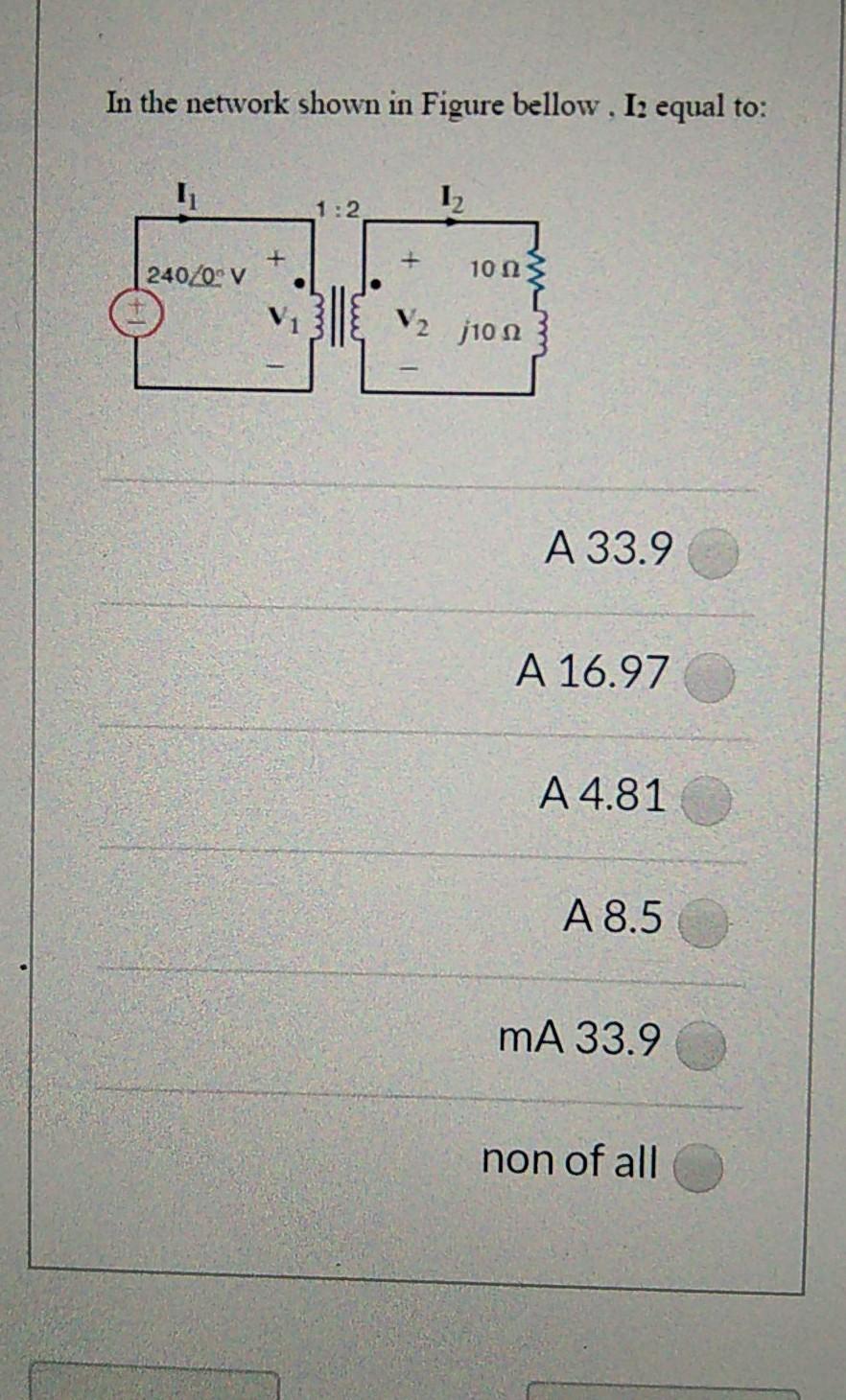 Solved In the network shown in Figure bellow. I. equal to: 1 | Chegg.com