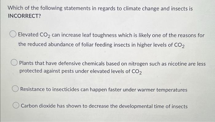 Solved Which of the following statements in regards to | Chegg.com