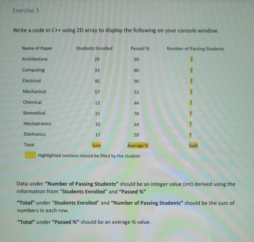 Solved Exercise 1: Display the digits of your student ID in | Chegg.com