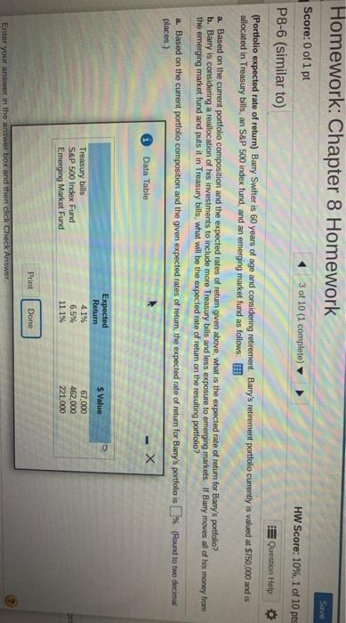 Solved Homework: Chapter 8 Homework Score: 0 of 1 pt