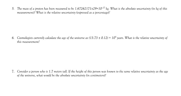 Solved 5. The mass of a proton has been measured to be | Chegg.com