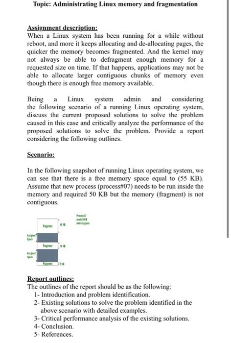 Solved Assignment description: When a Linux system has been | Chegg.com