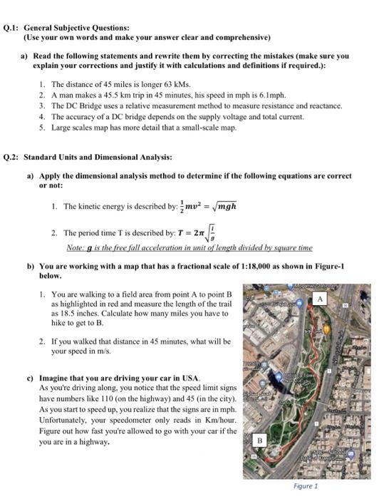Solved Q.1: General Subjective Questions: (Use your own | Chegg.com