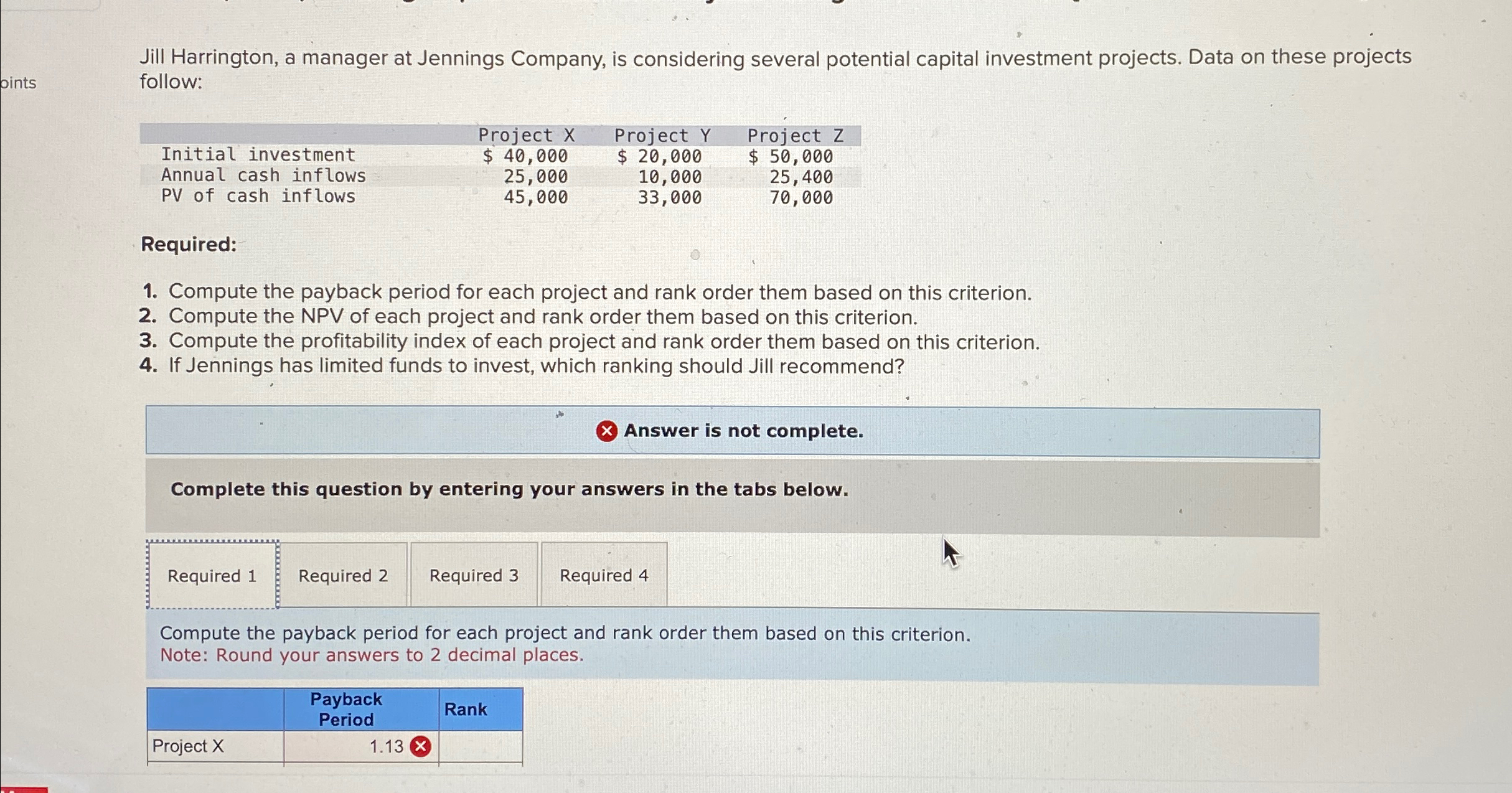 Solved Jill Harrington, a manager at Jennings Company, is | Chegg.com