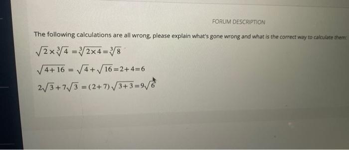 Solved The following calculations are all wrong, please | Chegg.com