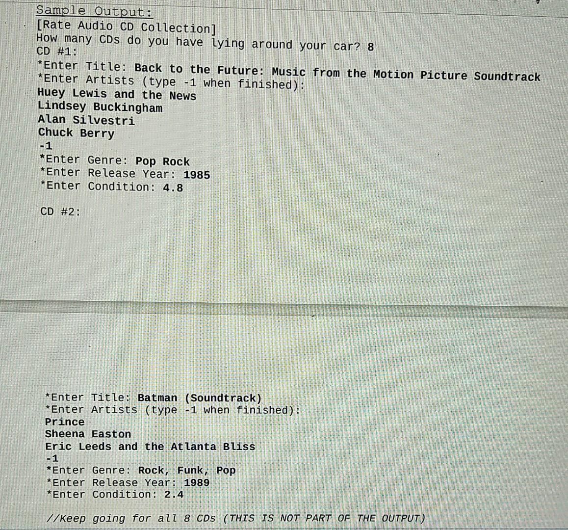 Solved Assignment 7A: Rare Collection. We can make arrays of | Chegg.com