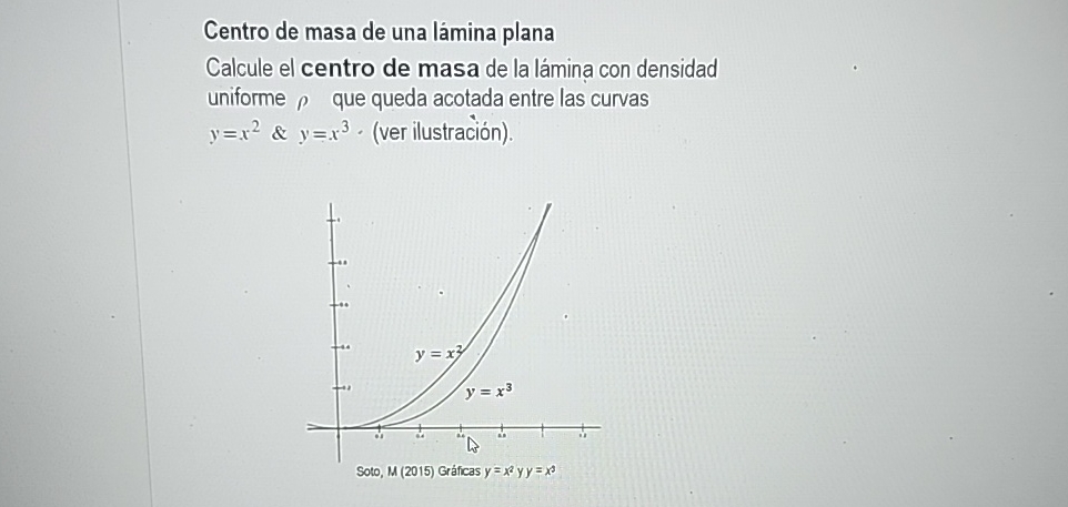 Solved Centro de masa de una lámina planaCalcule el centro | Chegg.com