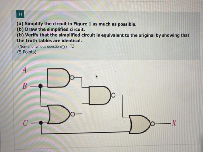 Solved 11 (a) Simplify the circuit in Figure 1 as much as | Chegg.com